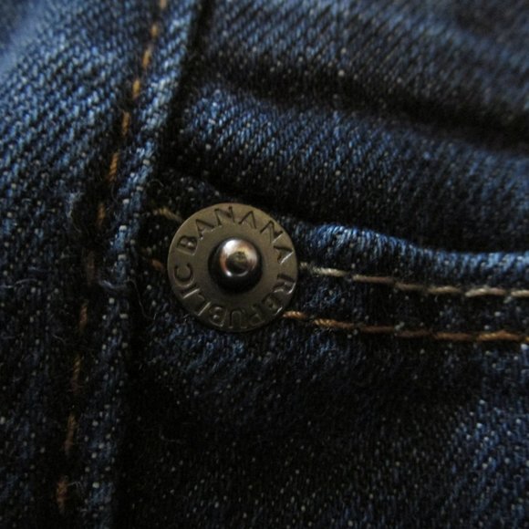 BANANA REPUBLIC WOMEN'S SIZE 4 S JEANS DARK BLUE DENIM MID RISE BOOT CUT - Picture 5 of 10